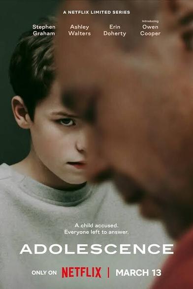 Cartel publicitario de la serie de Netflix "Adolescencia".