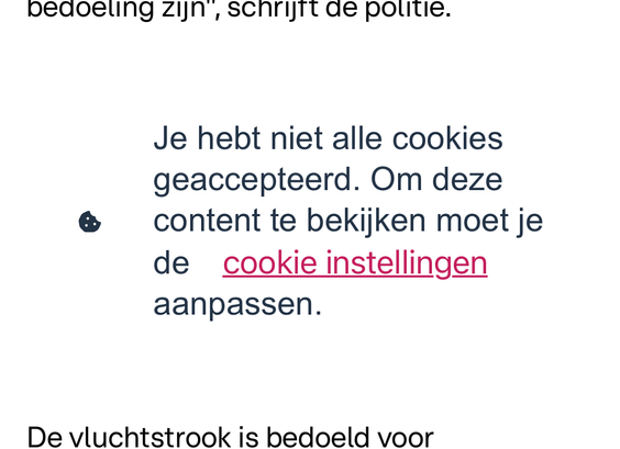 Je hebt niet alle cookies geaccepteerd. Om deze content te bekijken moet je de cookie instellingen aanpassen.