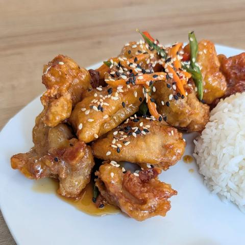 Mittagsmenü Chicken Orange.