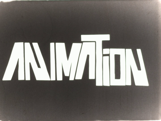 Titel "Animation" von Werner Eichenbergers Animationsfilmen, die beim Workshop 1979 mit Eva und Guido Haas entstanden sind.