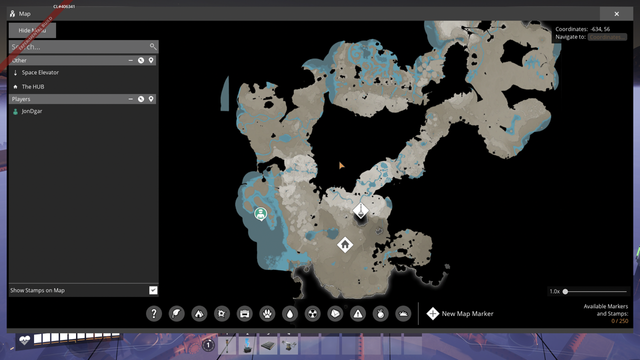 A map showing my location on the Gold Coast with a good portion explored.