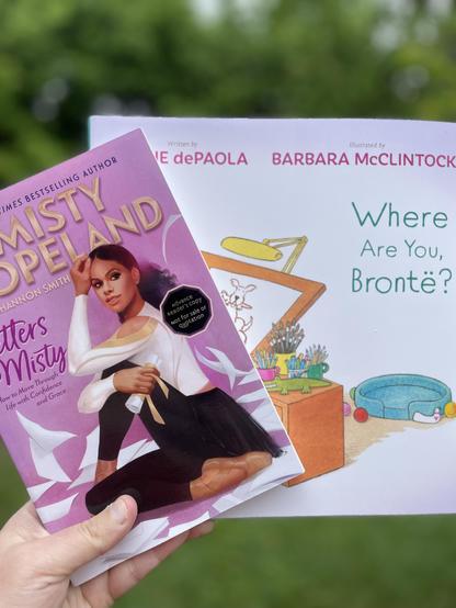 🌸 Where Are You, Brontë? by Tomie dePaola and Barbara McClintock ( May 6, 2025 by Simon & Schuster Books for Young Readers)
This touching story about love, loss, and remembrance in the wake of losing a beloved pet is the final completed book written by beloved creator Tomie dePaola, with art by award-winning illustrator Barbara McClintock.

🌸 Letters to Misty: How to Move Through Life with Confidence and Grace by Misty Copeland and Nikki Shannon Smith ( May 6, 2025 by Aladdin)
New York Times bestselling author and first black female American Ballet Theatre principal dancer Misty Copeland offers advice for on and off the dance floor to young readers based on letters she’s received over the years from fans.