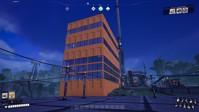 tall yellow building with glass panes somewhat revealing the insides