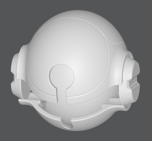 Screenshot of SDF Modeler's 3D viewport, showing a mech head concept in progress.