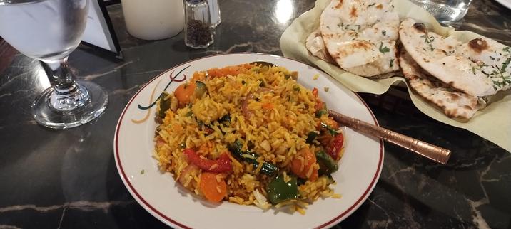 Vegetable Biriyani at India House Authentic Cuisine