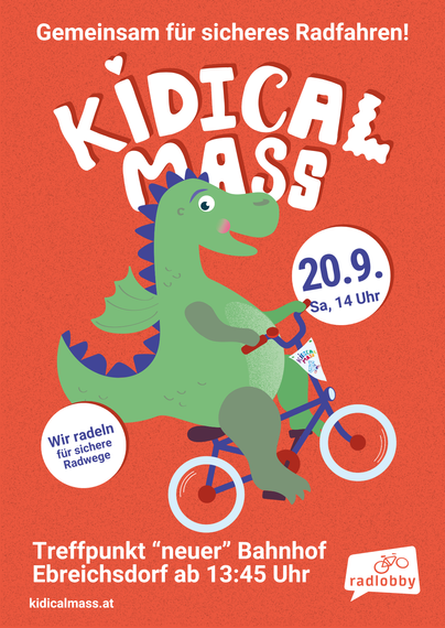 Flyer für kidical mass in Ebreichsdorf