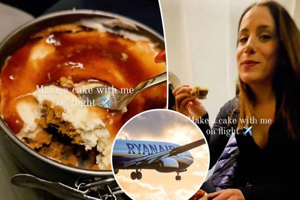 Passenger irritates fellow flyers by preparing dessert at her seat