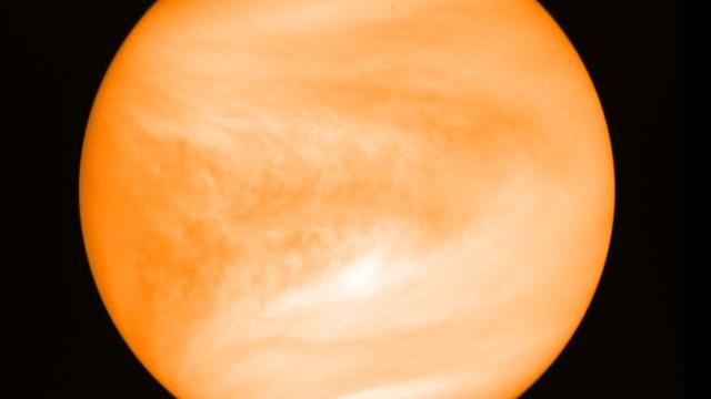 This photo provided by researcher Jane Greaves shows the planet Venus, seen from the Japan Aerospace Exploration Agency's Akatsuki probe in May 2016. (J. Greaves/Cardiff University/JAXA via AP)