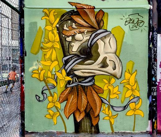 Street Art, 16 rue de Nuits, Lyon, France.