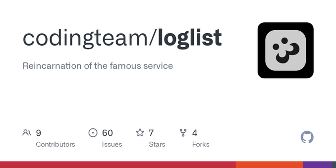 Reincarnation of the famous service. Contribute to codingteam/loglist development by creating an account on GitHub.