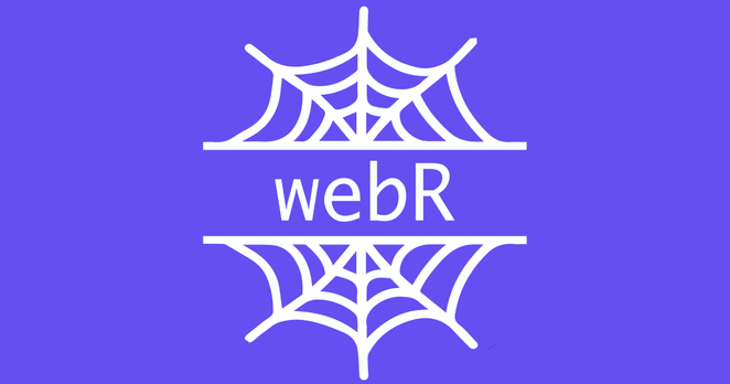 webR logo - R in the browser