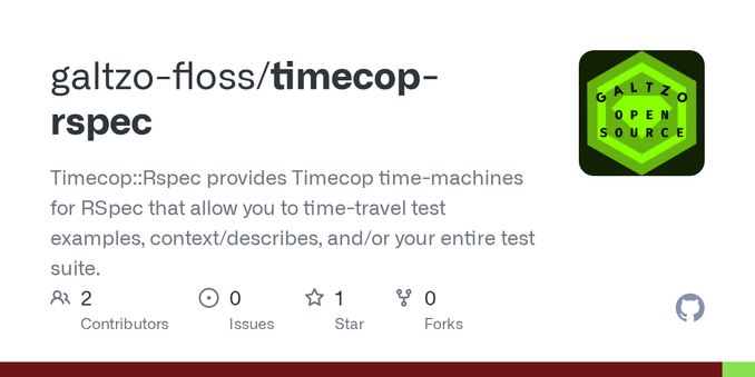 Timecop::Rspec provides Timecop time-machines for RSpec that allow you to time-travel test examples, context/describes, and/or your entire test suite. - galtzo-floss/timecop-rspec