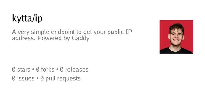 Zusammenfassungskarte des Repositorys kytta/ip
