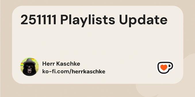 Herr Kaschke published a post on Ko-fi Herr Kaschke published a post on Ko-fi