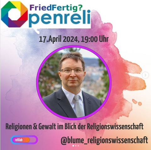Foto von Dr. Michael Blume zum Thema „Religionen & Gewalt im Blick der Religionswissenschaft“. 