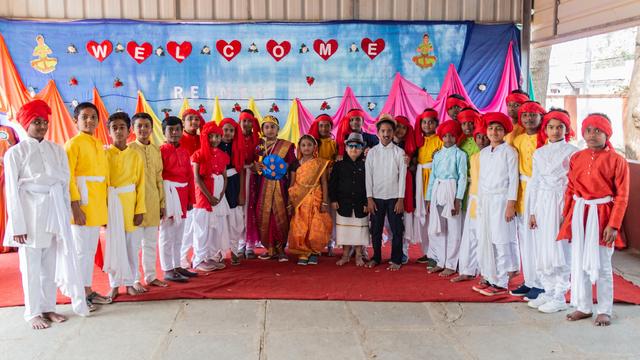 Empfang bei den Patenkindern in Indien