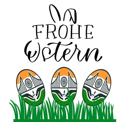 Drei Ostereier mit unserem neuen Vereinslogo