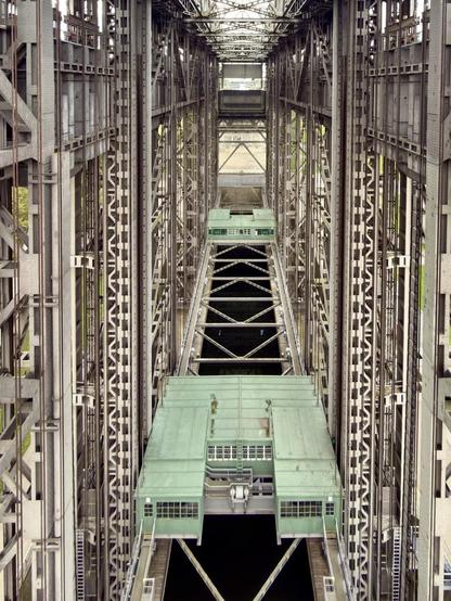 Blick in das Innere des Schiffshebewerks